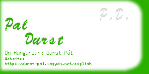 pal durst business card